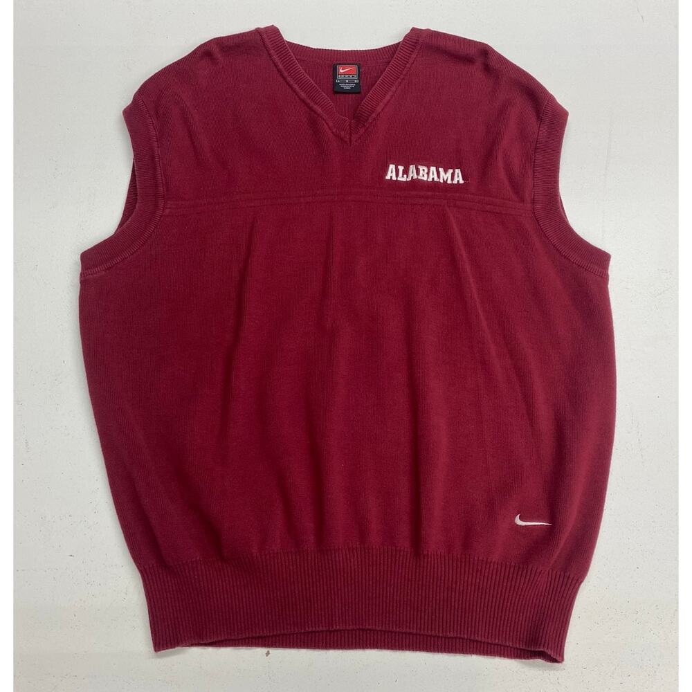 VTG Y2K Men Nike Team Alabama Crimson Tide cotton pullover sweater vest L